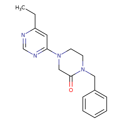 1-benzyl-4-(6-ethylpyrimidin-4-yl)piperazin-2-one