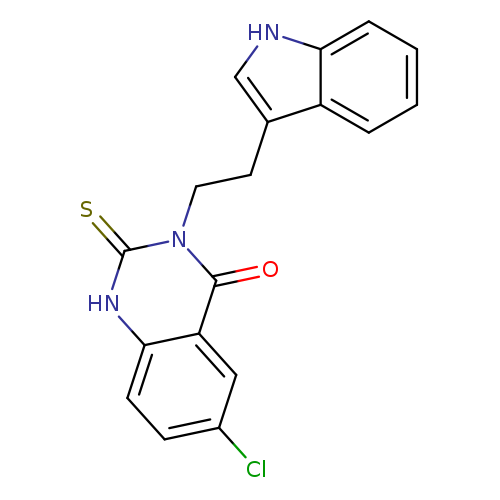 6-chloro-3-[2-(1H-indol-3-yl)ethyl]-2-sulfanylidene-1,2,3,4-tetrahydroquinazolin-4-one