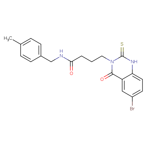 4-(6-bromo-4-oxo-2-sulfanylidene-1,2,3,4-tetrahydroquinazolin-3-yl)-N-[(4-methylphenyl)methyl]butanamide