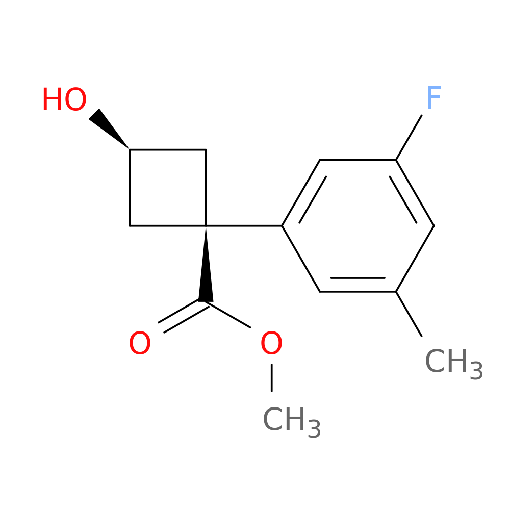 rac-methyl (1s,3s)-1-(3-fluoro-5-methylphenyl)-3-hydroxycyclobutane-1-carboxylate