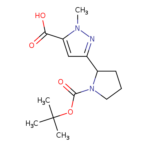 3-{1-[(tert-butoxy)carbonyl]pyrrolidin-2-yl}-1-methyl-1H-pyrazole-5-carboxylicacid