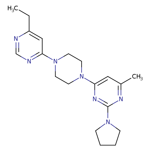 4-[4-(6-ethylpyrimidin-4-yl)piperazin-1-yl]-6-methyl-2-(pyrrolidin-1-yl)pyrimidine