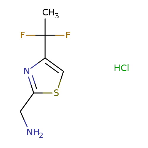 1-[4-(1,1-difluoroethyl)-1,3-thiazol-2-yl]methanaminehydrochloride