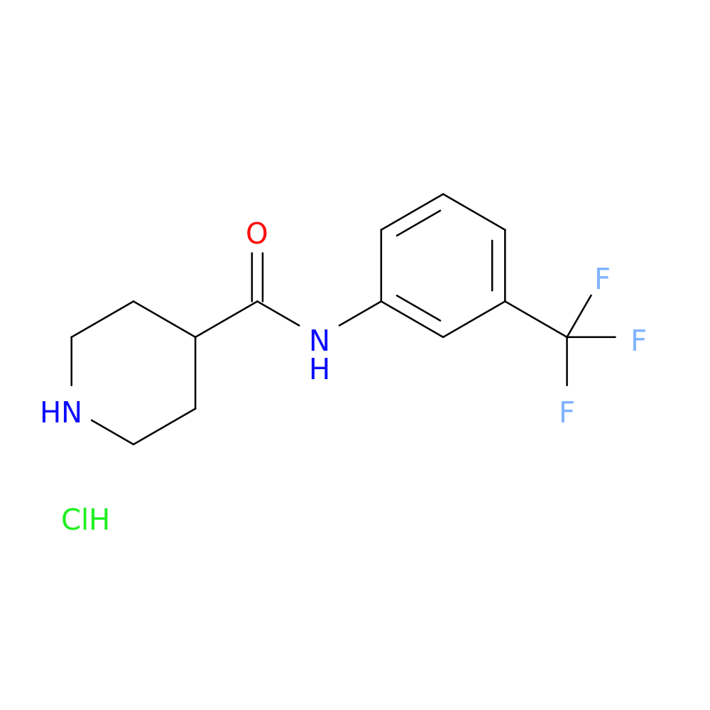 N-[3-(trifluoromethyl)phenyl]piperidine-4-carboxamide hydrochloride