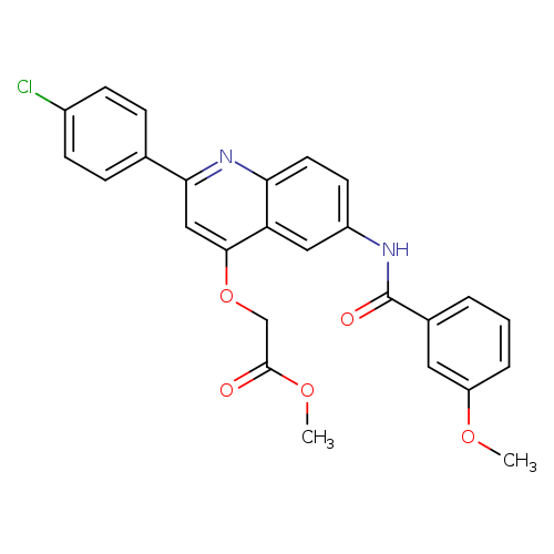 methyl 2-{[2-(4-chlorophenyl)-6-(3-methoxybenzamido)quinolin-4-yl]oxy}acetate