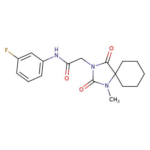 N-(3-fluorophenyl)-2-{1-methyl-2,4-dioxo-1,3-diazaspiro[4.5]decan-3-yl}acetamide