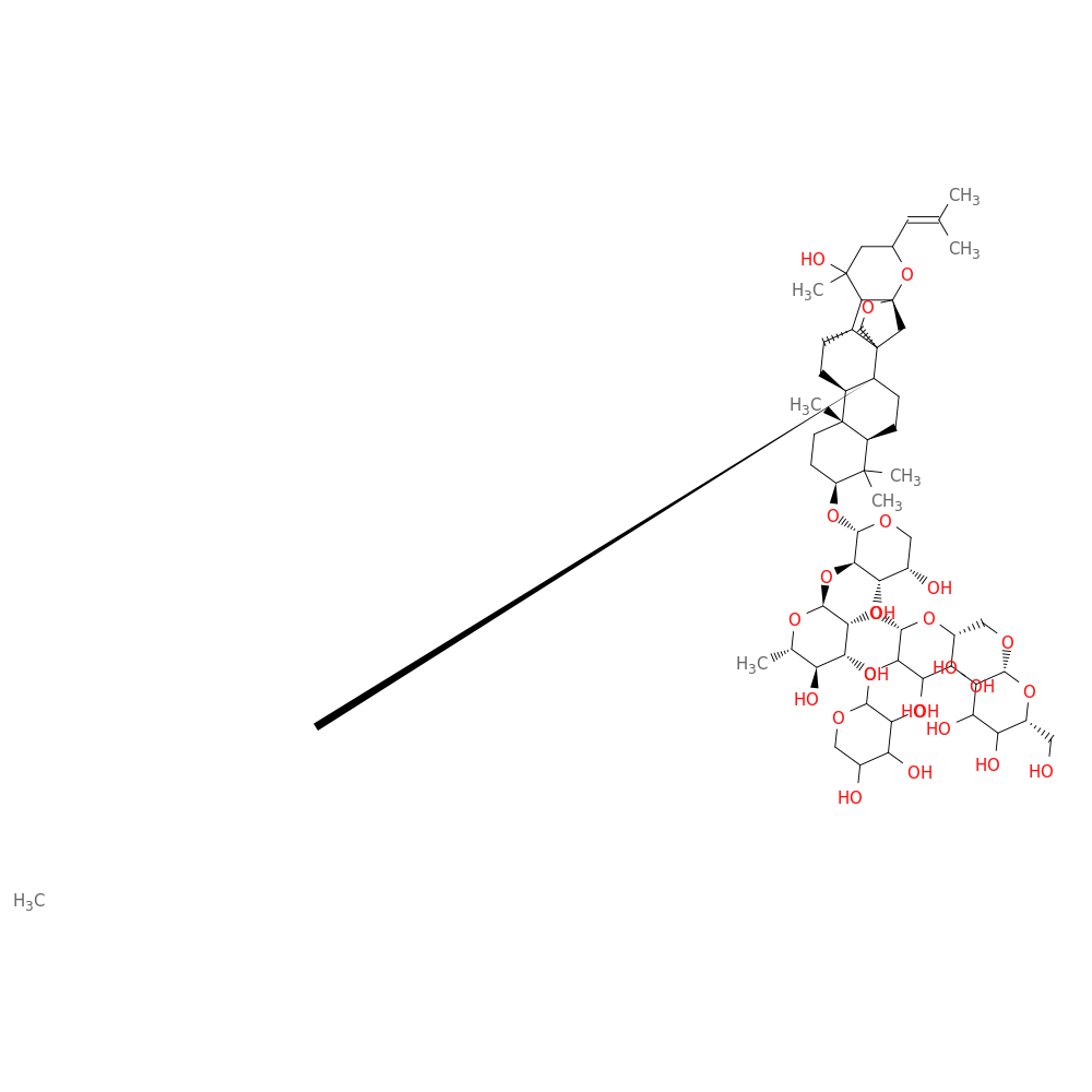 α-L-Arabinopyranoside, (3β,16β,23R)-16,23:16,30-diepoxy-20-hydroxydammar-24-en-3-yl O-6-deoxy-α-L-mannopyranosyl-(1→2)-O-[O-β-D-glucopyranosyl-(1→6)-O-[β-D-xylopyranosyl-(1→2)]-β-D-glucopyranosyl-(1→3)]-