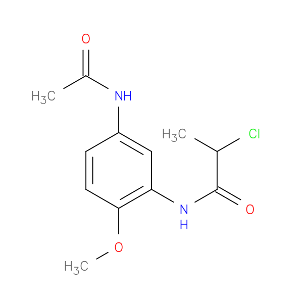 2-chloro-N-(5-acetamido-2-methoxyphenyl)propanamide