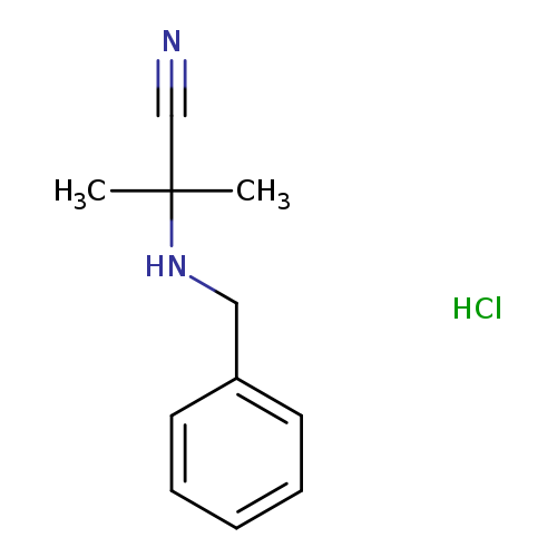 2-(benzylamino)-2-methylpropanenitrile hydrochloride