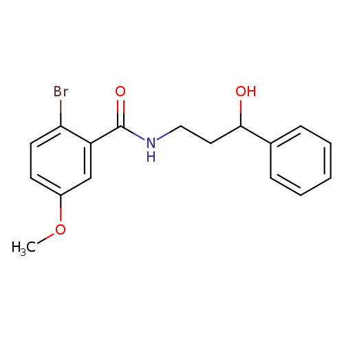 2-bromo-N-(3-hydroxy-3-phenylpropyl)-5-methoxybenzamide