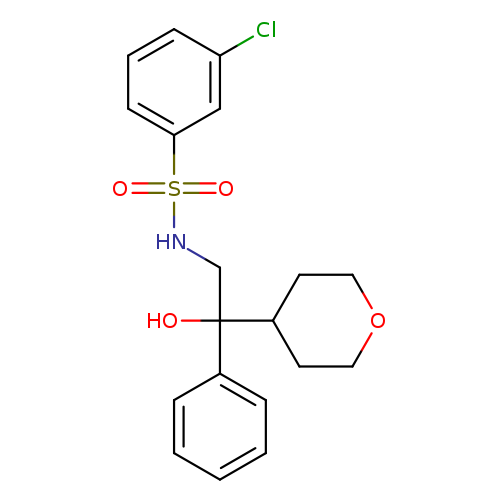 3-chloro-N-[2-hydroxy-2-(oxan-4-yl)-2-phenylethyl]benzene-1-sulfonamide