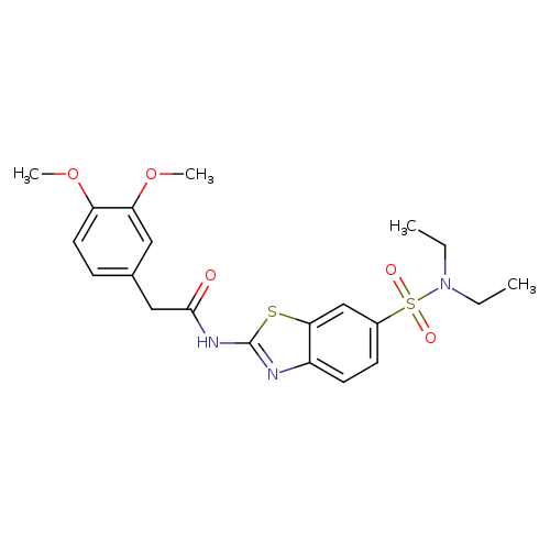 N-[6-(diethylsulfamoyl)-1,3-benzothiazol-2-yl]-2-(3,4-dimethoxyphenyl)acetamide