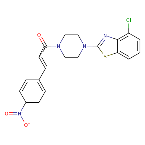 (2Z)-1-[4-(4-chloro-1,3-benzothiazol-2-yl)piperazin-1-yl]-3-(4-nitrophenyl)prop-2-en-1-one