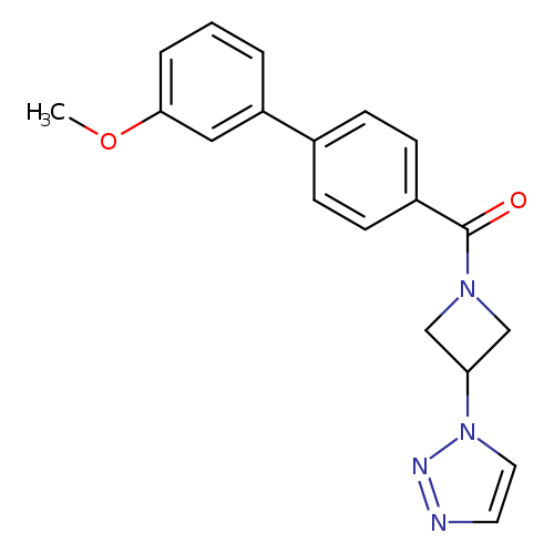 1-(1-{3'-methoxy-[1,1'-biphenyl]-4-carbonyl}azetidin-3-yl)-1H-1,2,3-triazole