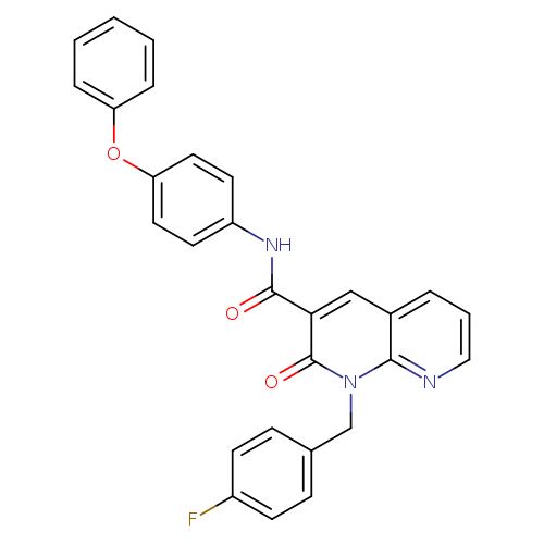 1-[(4-fluorophenyl)methyl]-2-oxo-N-(4-phenoxyphenyl)-1,2-dihydro-1,8-naphthyridine-3-carboxamide