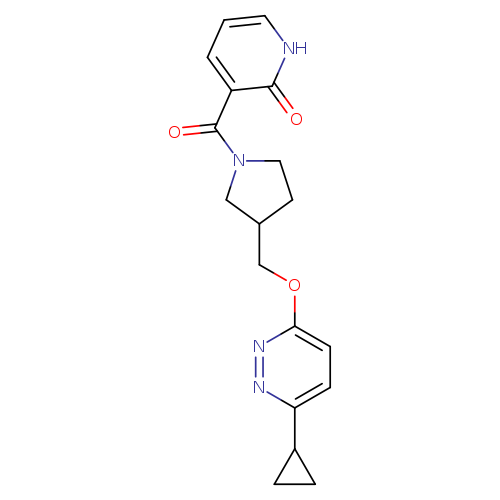 3-(3-{[(6-cyclopropylpyridazin-3-yl)oxy]methyl}pyrrolidine-1-carbonyl)-1,2-dihydropyridin-2-one