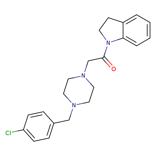 2-{4-[(4-chlorophenyl)methyl]piperazin-1-yl}-1-(2,3-dihydro-1H-indol-1-yl)ethan-1-one