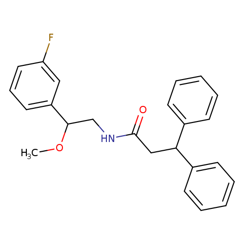 N-[2-(3-fluorophenyl)-2-methoxyethyl]-3,3-diphenylpropanamide