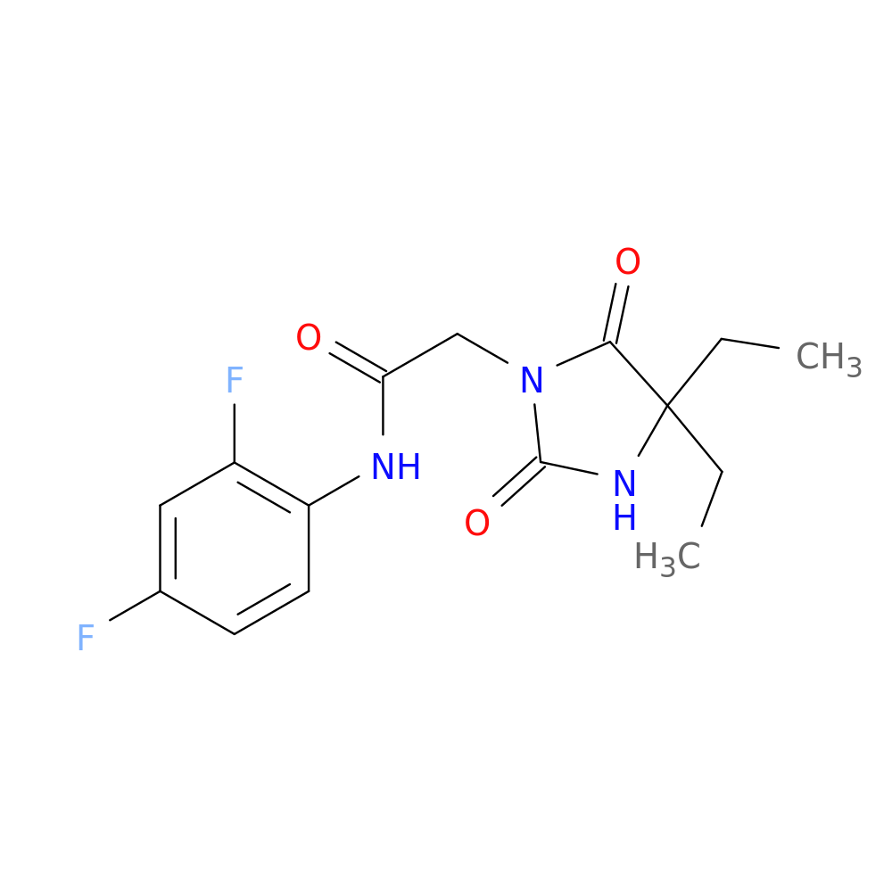 2-(4,4-diethyl-2,5-dioxoimidazolidin-1-yl)-N-(2,4-difluorophenyl)acetamide