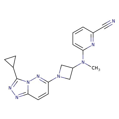 6-[(1-{3-cyclopropyl-[1,2,4]triazolo[4,3-b]pyridazin-6-yl}azetidin-3-yl)(methyl)amino]pyridine-2-carbonitrile