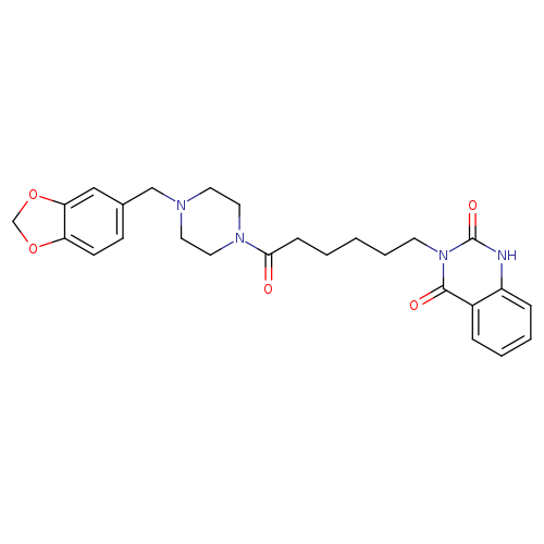 3-(6-{4-[(2H-1,3-benzodioxol-5-yl)methyl]piperazin-1-yl}-6-oxohexyl)-1,2,3,4-tetrahydroquinazoline-2,4-dione