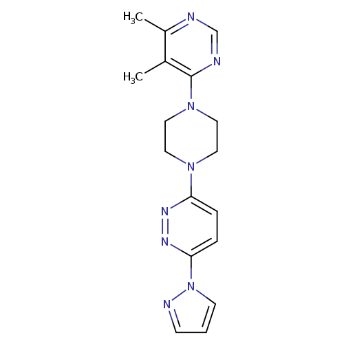 4,5-dimethyl-6-{4-[6-(1H-pyrazol-1-yl)pyridazin-3-yl]piperazin-1-yl}pyrimidine