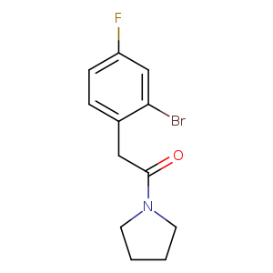2-(2-bromo-4-fluorophenyl)-1-(pyrrolidin-1-yl)ethan-1-one