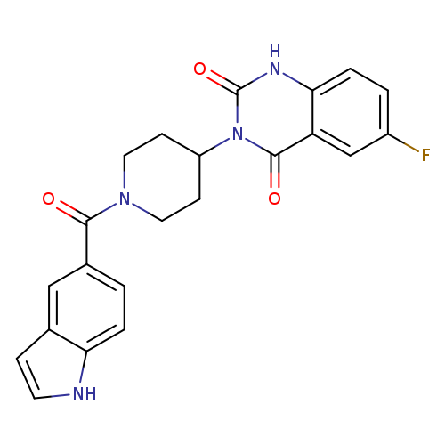 6-fluoro-3-[1-(1H-indole-5-carbonyl)piperidin-4-yl]-1,2,3,4-tetrahydroquinazoline-2,4-dione