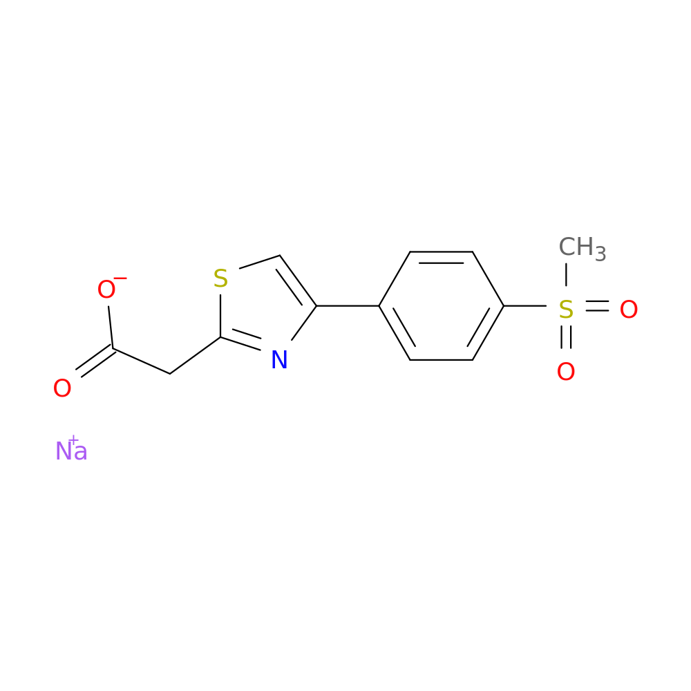 sodium 2-[4-(4-methanesulfonylphenyl)-1,3-thiazol-2-yl]acetate