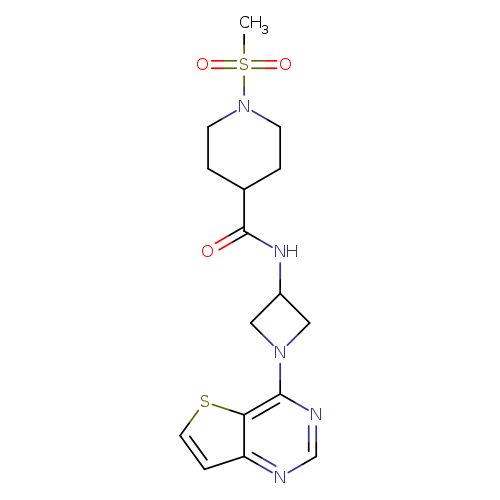 1-methanesulfonyl-N-(1-{thieno[3,2-d]pyrimidin-4-yl}azetidin-3-yl)piperidine-4-carboxamide