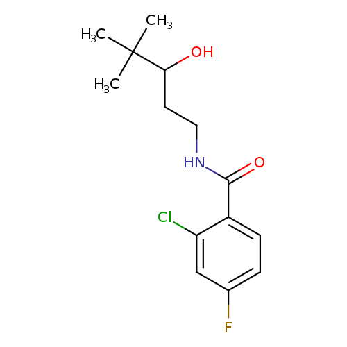 2-chloro-4-fluoro-N-(3-hydroxy-4,4-dimethylpentyl)benzamide
