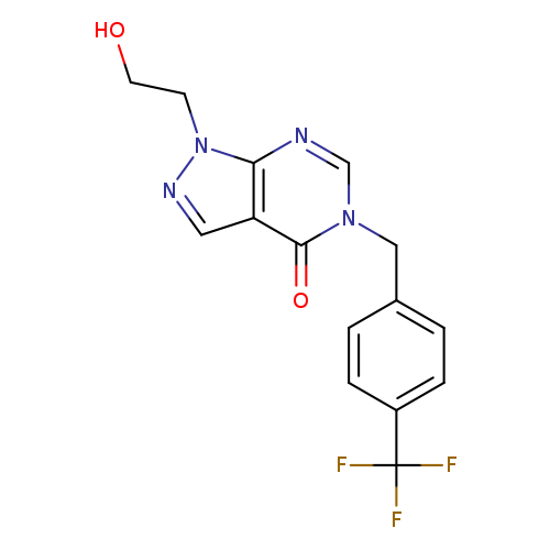 1-(2-hydroxyethyl)-5-{[4-(trifluoromethyl)phenyl]methyl}-1H,4H,5H-pyrazolo[3,4-d]pyrimidin-4-one