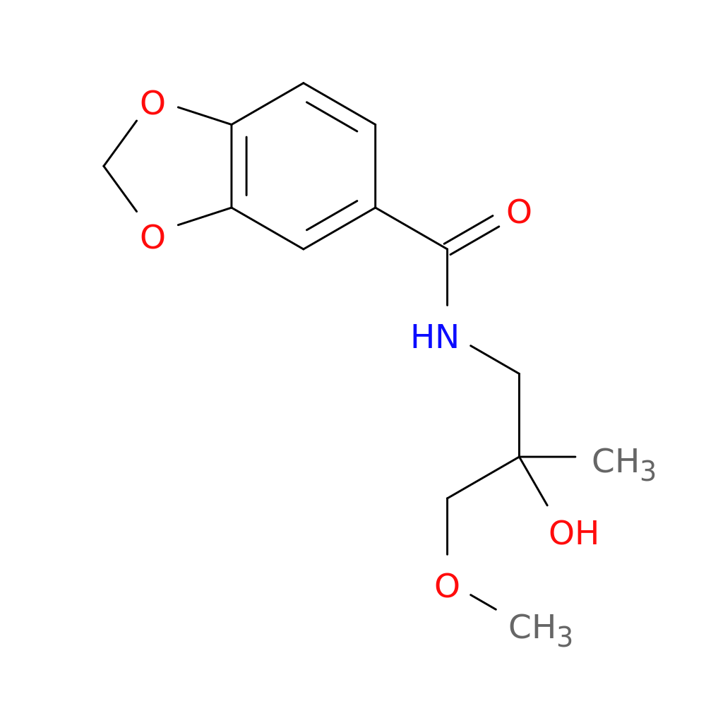N-(2-hydroxy-3-methoxy-2-methylpropyl)-2H-1,3-benzodioxole-5-carboxamide
