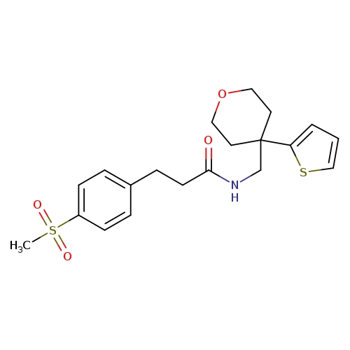 3-(4-methanesulfonylphenyl)-N-{[4-(thiophen-2-yl)oxan-4-yl]methyl}propanamide