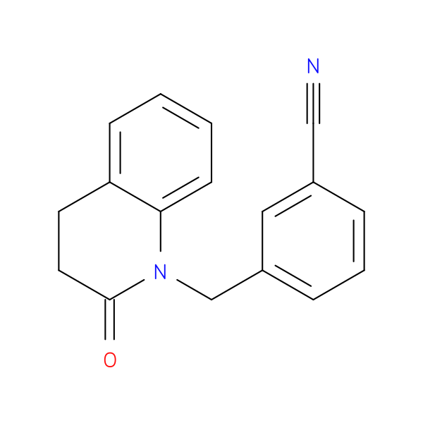 3-[(2-oxo-1,2,3,4-tetrahydroquinolin-1-yl)methyl]benzonitrile