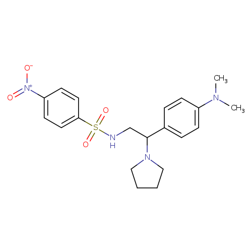 N-{2-[4-(dimethylamino)phenyl]-2-(pyrrolidin-1-yl)ethyl}-4-nitrobenzene-1-sulfonamide