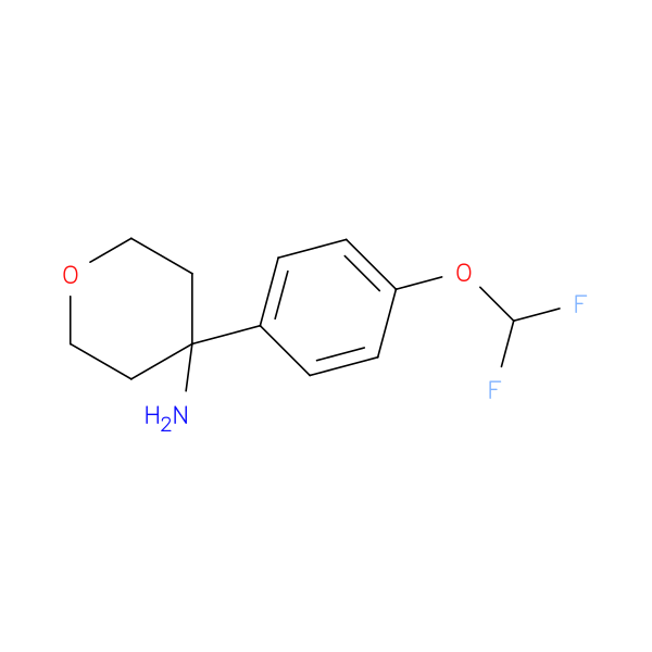 4-[4-(difluoromethoxy)phenyl]oxan-4-amine