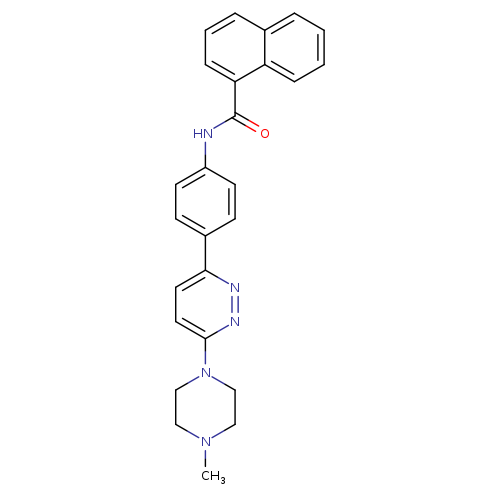 N-{4-[6-(4-methylpiperazin-1-yl)pyridazin-3-yl]phenyl}naphthalene-1-carboxamide