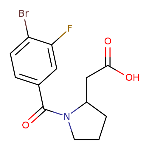 2-[1-(4-bromo-3-fluorobenzoyl)pyrrolidin-2-yl]acetic acid