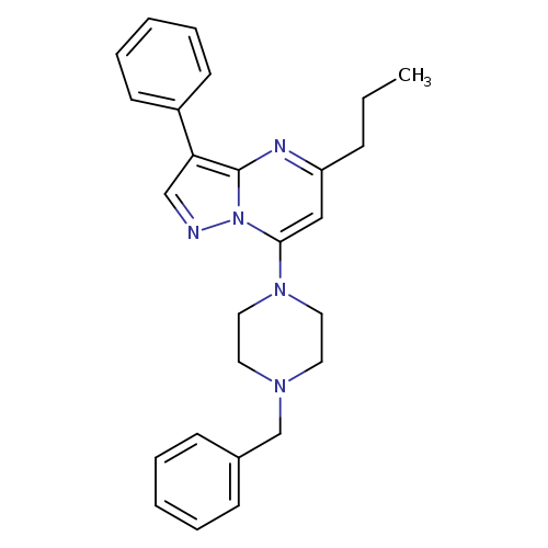 1-benzyl-4-{3-phenyl-5-propylpyrazolo[1,5-a]pyrimidin-7-yl}piperazine