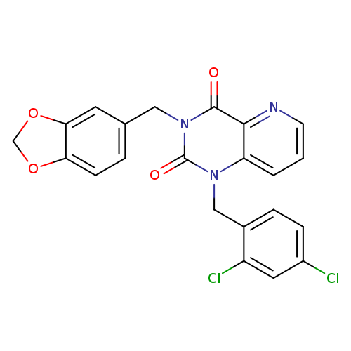 3-[(2H-1,3-benzodioxol-5-yl)methyl]-1-[(2,4-dichlorophenyl)methyl]-1H,2H,3H,4H-pyrido[3,2-d]pyrimidine-2,4-dione