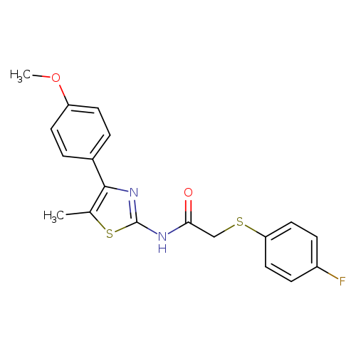 2-[(4-fluorophenyl)sulfanyl]-N-[4-(4-methoxyphenyl)-5-methyl-1,3-thiazol-2-yl]acetamide