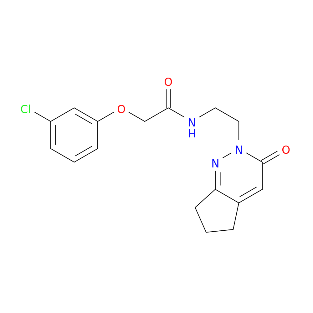 2-(3-chlorophenoxy)-N-(2-{3-oxo-2H,3H,5H,6H,7H-cyclopenta[c]pyridazin-2-yl}ethyl)acetamide