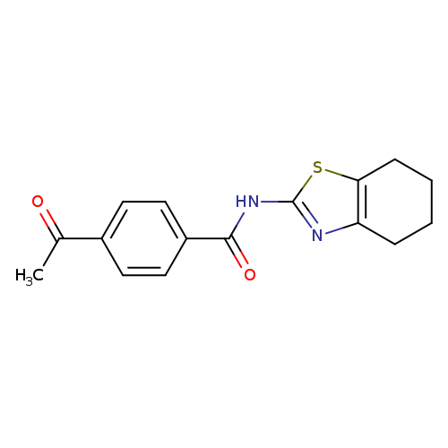 4-acetyl-N-(4,5,6,7-tetrahydro-1,3-benzothiazol-2-yl)benzamide