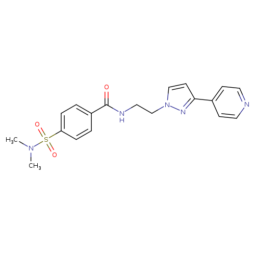 4-(dimethylsulfamoyl)-N-{2-[3-(pyridin-4-yl)-1H-pyrazol-1-yl]ethyl}benzamide