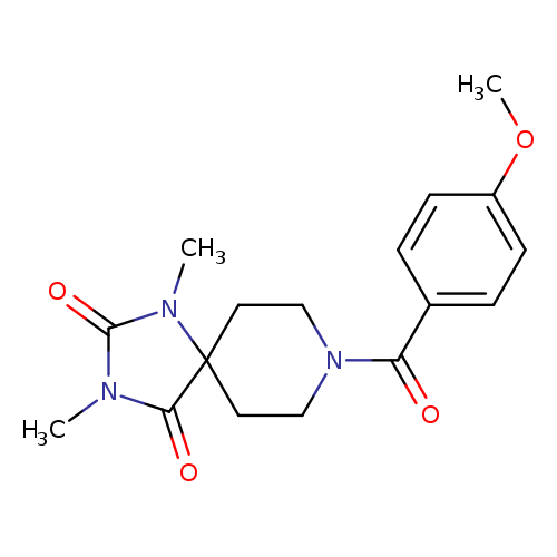 8-(4-methoxybenzoyl)-1,3-dimethyl-1,3,8-triazaspiro[4.5]decane-2,4-dione
