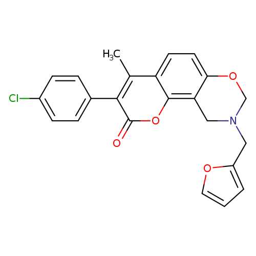 3-(4-chlorophenyl)-9-[(furan-2-yl)methyl]-4-methyl-2H,8H,9H,10H-chromeno[8,7-e][1,3]oxazin-2-one