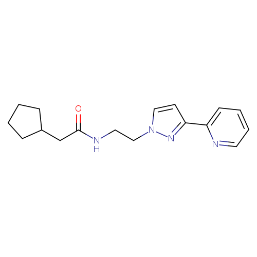 2-cyclopentyl-N-{2-[3-(pyridin-2-yl)-1H-pyrazol-1-yl]ethyl}acetamide