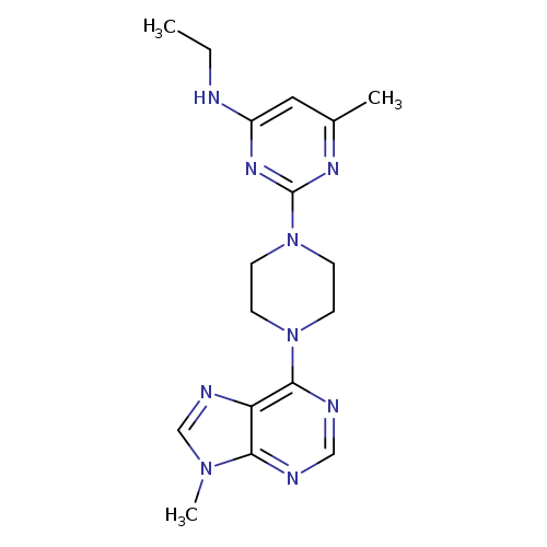 N-ethyl-6-methyl-2-[4-(9-methyl-9H-purin-6-yl)piperazin-1-yl]pyrimidin-4-amine
