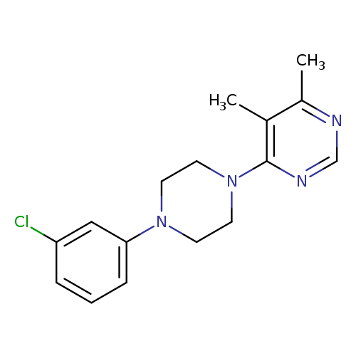 4-[4-(3-chlorophenyl)piperazin-1-yl]-5,6-dimethylpyrimidine